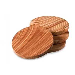 Ensemble de sous-verres en bois artisanaux, accessoires décoratifs pour boissons, pour la restauration de luxe, les restaurants, les hôtels, les bars, la décoration de table à la maison - Product Image 2