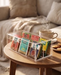 Caja de Almacenamiento de Bolsitas de Té de Acrílico Moderna y Versátil, Diseño Transparente y Elegante, Ecológica, para Organizar y Exhibir sin Esfuerzo - Product Image 2