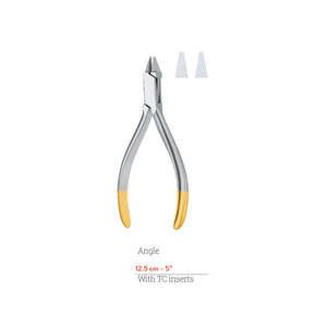 Pinzas Dentales Manuales Anguladas con Insertos TC, Pinzas de Alta Calidad Reutilizables con Mango Curvo Chapado en Oro, Ortodoncia de Dentavex - Product Image 6