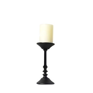 Support à bougie décoratif noir fini pour la décoration intérieure, porte-bougie de haute qualité en aluminium coulé, fait main et personnalisé - Product Image 2