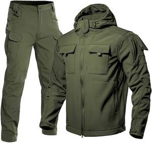 Conjunto de Chaqueta y Pantalones Tácticos para Hombre |   Ropa de Trabajo Impermeable y Resistente al Viento para Exteriores |   Traje Táctico Softshell de Invierno - Product Image 5
