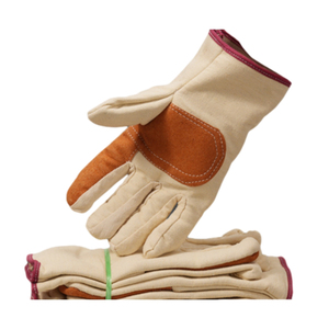 ถุงมือผ้าฝ้ายสำหรับงานหนัก พร้อมแผ่นเสริมบริเวณฝ่ามือและปลายนิ้ว ป้องกันการลื่น ถุงมืออเนกประสงค์เพื่อความปลอดภัย ปลายแขนตรง - Product Image 2