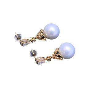 "10-11mm White Round S925 Silver Fine Flaws <b>Pearl</b> <b>Dangle</b> <b>Earrings</b>-Full Set" - Product Image 5