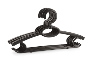 <b>Plastic</b> Clothing Hanger Rectangle Shape <b>Hook</b> Type For Wardrobe Storage Space Saving Lightweight Minimalist Design - Product Image 3
