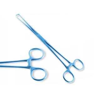 Blue Color Coated Uterine Forceps High Quality Stainless Steel Gynecology Surgical Instrument Uterine Holding Reusable Tool - Product Image 3