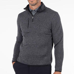 Suéter de punto con capucha y cuello alto de media cremallera para hombre, 100% poliéster, manga larga, para invierno y otoño, personalizado, unisex - Product Image 6