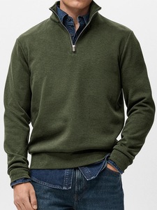 Sweat-shirt en gros : Zip quart de col personnalisé en polaire brossée pour les détaillants sportifs américains, logo, faible MOQ, tailles S-XL - Product Image 3