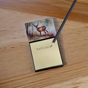 New Deer Brand Self-Sticky Note <b>Pads</b> <b>Refillable</b> Dispenser with Memo <b>Pads</b> Card & Note Holder Accessory for Desks - Product Image 2