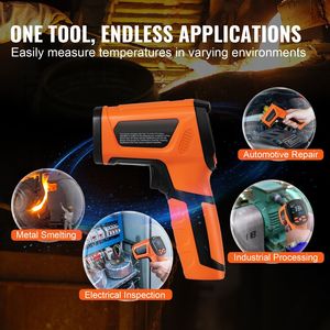 Termometro a Infrarossi a Doppio Laser 40~2732 Fahrenheit, Pistola Termometrica IR Senza Contatto Portatile, Alimentazione a Batteria con Funzione Regolabile - Product Image 2