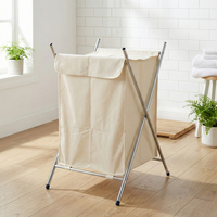 Meubles de rangement d'usine OEM Rangement à domicile 60TC Sac Panier pliant Panier à linge moderne pour vêtements sales Étagère de lavage