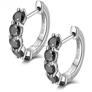 Pendientes de Plata de Ley 925 con Diamantes de Moissanita, Joyería de Lujo Brillante para Mujer, Venta al por Mayor y al Detal - Product Image 1