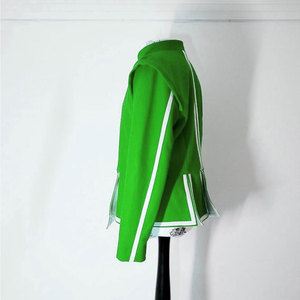 Green Doublet Jacket with White Cotton Piping High-Quality Wool Traditional Outfit Factory Supplies - Product Image 3