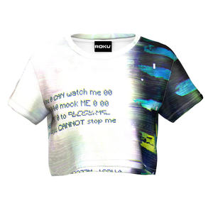 Tops cortos informales de algodón personalizables para mujer, camiseta sin mangas a la moda de verano, diseño Simple, resorte frontal de punto, estampado a granel de fábrica OEM - Product Image 1