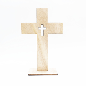 Nouvelle Décoration Créative en Bois en Forme de Croix pour Fêtes et Célébrations - Product Image 3