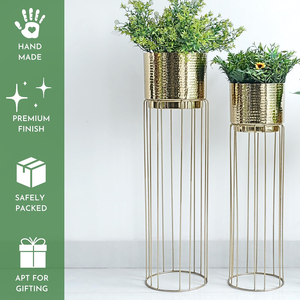 Jardinera de Hierro para Exteriores con Soporte, Diseño Moderno, Duradera y Ligera, para Decoración de Jardín Interior/Exterior del Hogar y Oficina, Juego de 2 - Product Image 5