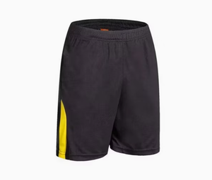 Yellow Red Short Sleeve Turn Down Collar Moisture Wicking Polyester Tennis Uniform Set for Adults - Product Image 4