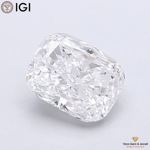 Diamant CVD de laboratoire 2,00 carats taille coussin couleur D clarté VS1 avec certificat IGI pour la création de bijoux - Product Image 1