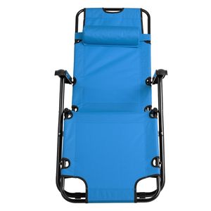Sdraio Pieghevole da Esterno Portatile Reclinabile 2-in-1 con Cuscino per Abbronzatura - Product Image 4
