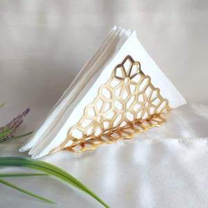 Premium Gold Handmade Iron Napkin Holder For Kitchen Dining And Restaurant For Everyday Use Home Hotel <b>Table</b> - Product Image 2