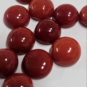 ปะการังแดงธรรมชาติอิตาลี ทรงกลมขนาด 9 มม. คุณภาพดี สำหรับทำเครื่องประดับ - Product Image 1