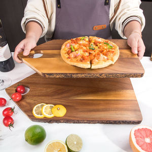 Planche à découper rectangulaire en bois d'acacia, écologique, compatible lave-vaisselle, épaisseur 1,5 cm, ensemble de planches à découper pour légumes, logo personnalisé, utilisation à domicile ou en restaurant - Product Image 2
