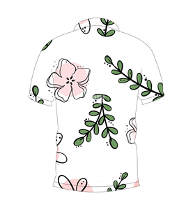 เสื้อโปโลผู้ชายสีขาวพิมพ์ลายใบไม้สไตล์มินิมอลลำลองแขนสั้นแฟชั่นฤดูร้อน - Product Image 2