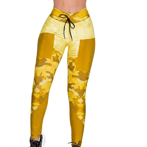 Women Yoga Set Best Quality Textured Solid Stitch Digital Print 2 Piece Breathable High Waist - Product Image 2