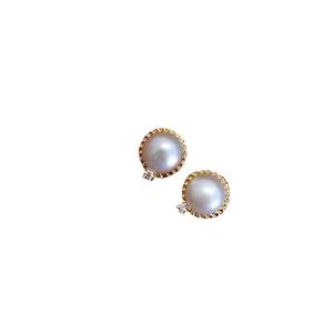 925 <b>Silver</b> Luxury Freshwater <b>Pearl</b> <b>Earrings</b> for Women Inlaid with Full Diamond Petals and Zircon Versatile Design - Product Image 5