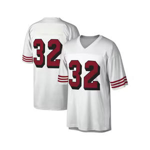 Maillot de football américain sur mesure avec nom d'équipe imprimé, numéro en lettres grasses, en maille respirante haute performance - Product Image 3