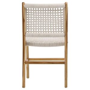 High Quality Sheesham Wood Dining Chair White Woven Rope <b>Seat</b> Handmade Wooden Side Chair for Dining Room Modern Furniture - Product Image 4