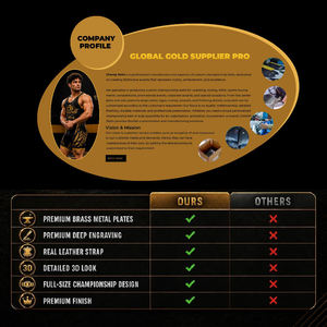 Ceinture de championnat WWE personnalisée plaquée or pour la lutte mondiale - Product Image 4