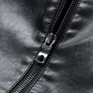 Veste en similicuir pour homme NESTA SPORTS, coupe ajustée, décontractée, style baseball, en cuir PU, légère, grande taille, vêtements d'extérieur - Product Image 5