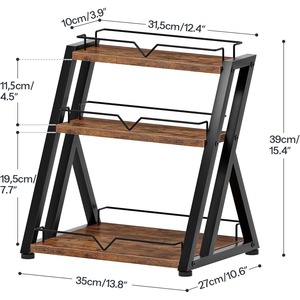 Stylish Wooden <b>Spice</b> Storage Shelf Ideal <b>For</b> Countertop Display And Pantry Management Supports Efficient Meal Preparation - Product Image 3