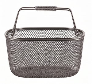 Cesta de Almacenamiento de Alambre Metálico Premium, Rectangular, con Asa, Diseño Simple, Contenedor Multiusos para Organización - Product Image 1