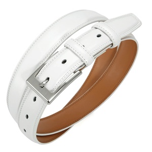 Ceintures en cuir de vache véritable du Pakistan, unisexes, boucle en acier, style décontracté et professionnel, longueur personnalisable. - Product Image 1
