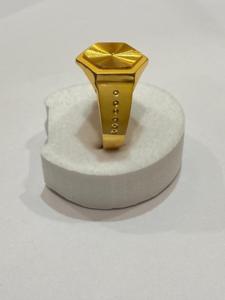 Bague en laiton pour homme plaquée or 18 carats, bijou de mode vintage décontracté, cadeau de mariage ou de fête, produit artisanal en gros - Product Image 4