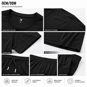 Men Matching <b>T</b>-<b>Shirt</b> & Shorts Set Custom & OEM Private Label <b>Polyester</b>/Spandex Material High Rated RTS X Sports City Apparels - Product Image 4