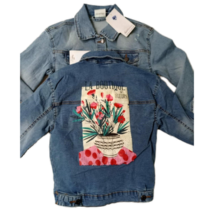 Chaqueta Vaquera para Mujer, Nueva Colección, Última Moda de Invierno, Manga Larga, Diseño con Estampado Único, Venta al Por Mayor, Lavada, MOQ 5000, FOB Bajo - Product Image 1