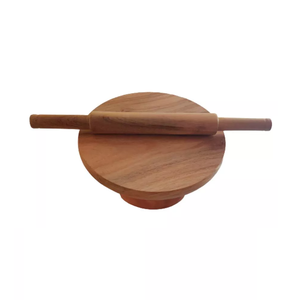 Adjustable Wooden <b>Rolling</b> <b>Pin</b> Most Demanding Use for Pie Crust Roller <b>Pin</b> Good Looking Brown Natural Wood - Product Image 1