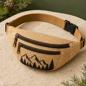 HINDVANTA GLOBAL Sac banane en tissu de jute écologique et durable, tendance, avec fermeture éclair, forme de baril, poche ceinture, capacité moyenne, pour voyage et usage quotidien - Product Image 6