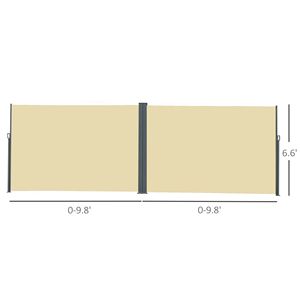 Tenda da Sole Retrattile a Doppia Faccia per Patio, Schermo Privacy per Giardino Interno/Esterno, Protezione da Sole e Vento, Proiezione Massima 5m, Divisorio per Ambienti - Product Image 3