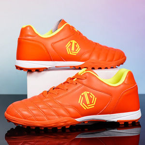 Chaussures de football en cuir PU pour hommes, baskets de sport professionnelles, semelle intermédiaire en caoutchouc, doublure en coton, style basketball - Product Image 2