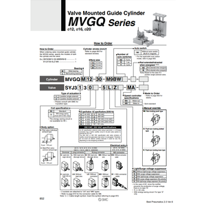Pièces pneumatiques de cylindre de guide montées par soupape MVGQL25-50 pneumatique SMC - Product Image 3