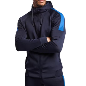 Ensemble de survêtement de sport personnalisé imprimé pour l'extérieur : veste et pantalon de course, tenue d'entraînement de fitness en gros, ensemble athlétique chaud 2 pièces - Product Image 3