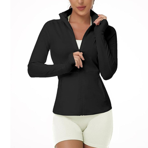 Women's 2026 High Quality Zipper Sport Running Jacket Breathable Yoga <b>Top</b> Fitness Jacket - Product Image 5
