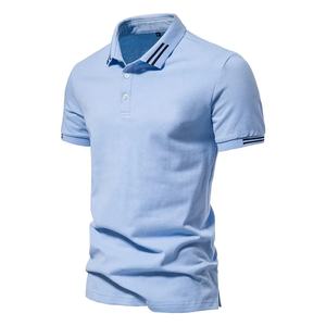 100% algodón nuevo verano Polo hombres sólido bordado manga corta Polo camisas para hombres moda cuello camiseta Slim Tops - Product Image 2