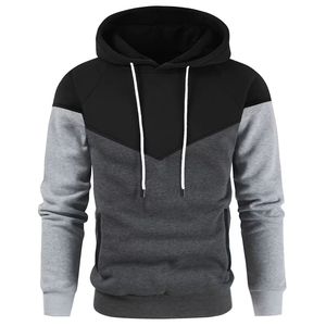 Custom <b>Men's</b> Winter Casual Color Block Discharge Printed Polyester/Cotton <b>Pullover</b> Hoodie Drawstring Fleece Warm <b>Jacket</b> - Product Image 1
