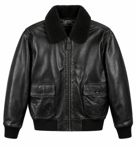 Veste en cuir pour homme TCustom, imperméable, respirante, écologique, en cuir de vachette de luxe, style motard, décontractée, vêtement d'extérieur d'hiver, fermeture éclair - Product Image 1