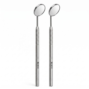 Miroir dentaire avec poignée, 2 pièces, acier inoxydable, taille standard, CE ISO 13485, instrument de diagnostic pour examen buccal - Product Image 3