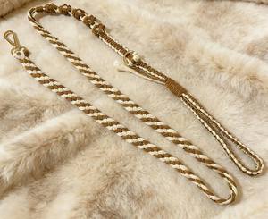 Laisse pour chien en macramé fait main |   Laine de couleur personnalisée, motif floral bohème - Product Image 3